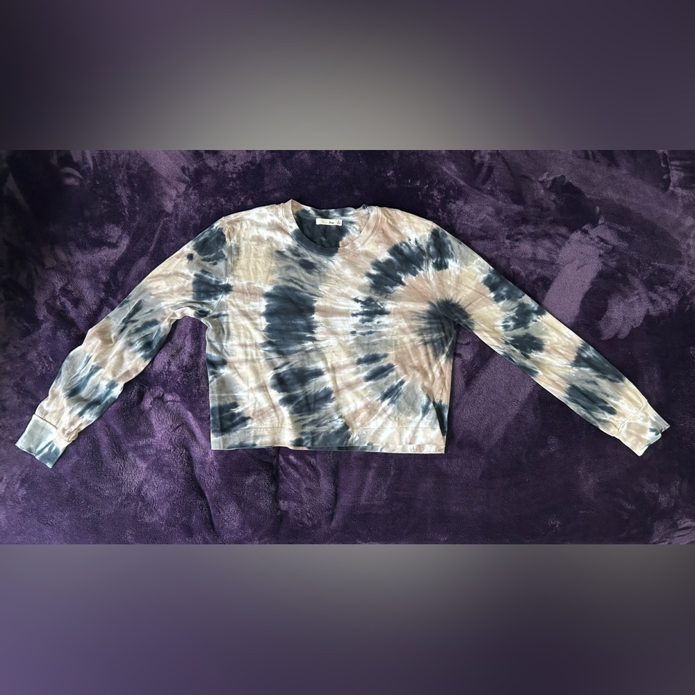 Wilfred Free Weekend Long Sleeve Tie-Dye Boxy Crop